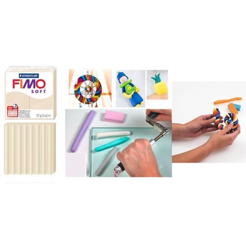 Pâte À Modeler Pro Fimo Soft Sahara 57g, Cuire Au Four, Réalisations Artistique