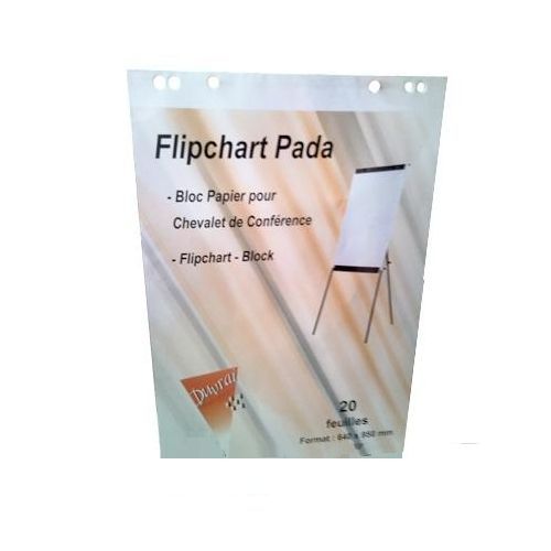 Bloc De 20 Feuilles Papier Flipchart 640x950 Mm Pour Chevalet De Conférence