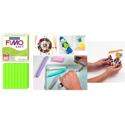 Pâte À Modeler Fimo Soft Vert Pomme 57 G – Cuisson Au Four, Modelage Artistique