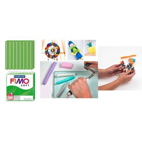 Pâte À Modeler Pro Fimo Soft Vert Tropical, Cuire Au Four, Réalisations Artistique