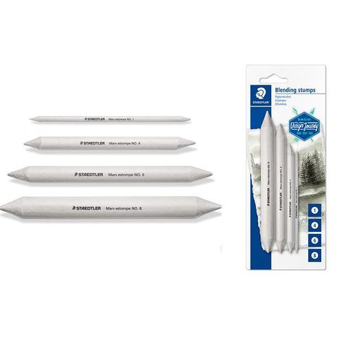 Lot De 4 Estompes Dessin N°1/4/6/8 Fusain Graphite Pastel