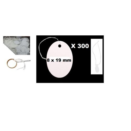 300 Étiquettes Ovales Pour Bijoux & Accessoires, En Carton Avec Fil D'attache
