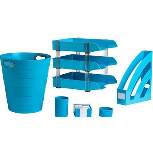 Ensemble de Bureau PVC 6 Pièces pour Rangement et Organisation de Bureau