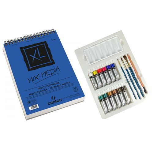 Coffret Artiste Aquarelle Professional:carnet A4 300g +peinture+pinceaux+palette