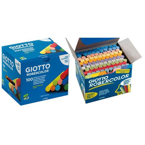 Lot de 100 craies colorées sans poussière pour tableau ardoise.
