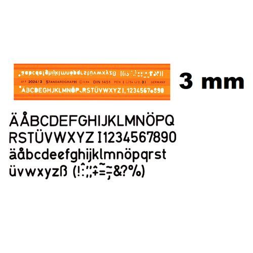 Standardgraph Trace Lettres Technique Iso 3 Mm:militaire,architectes & Designers,solide