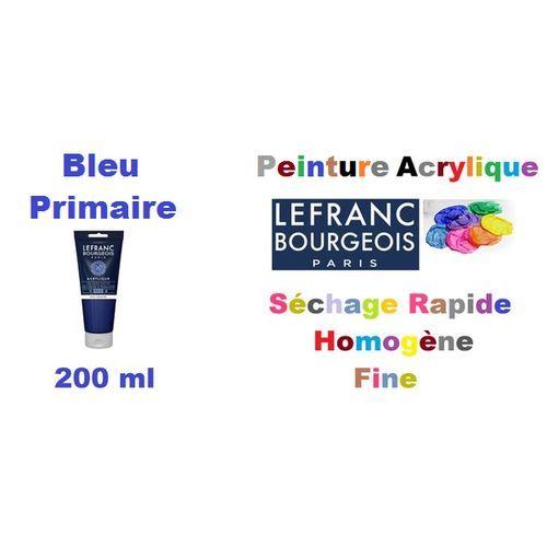 Peinture Acrylique Fine Bleu Primaire, Séchage Rapide,onctueuse,homogène