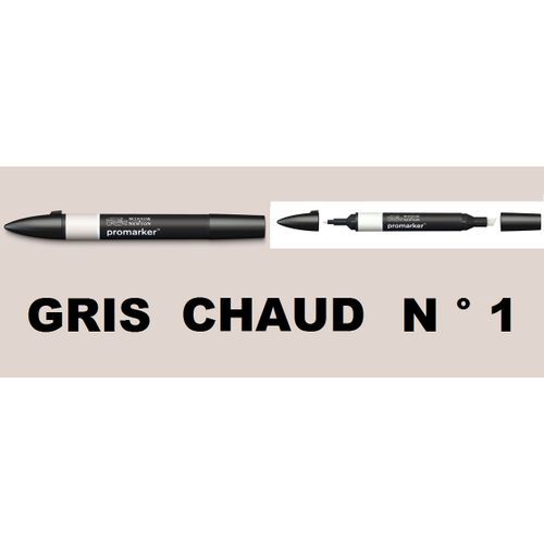Promarker Gris Chaud N°1 Wg1 Alcool 2 Pointe: Parfait Pour Tout Objet Artistique