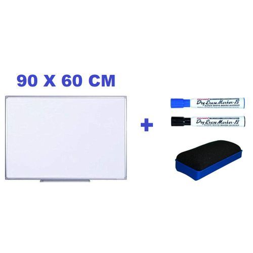 Tableau Blanc Magnétique Avec Feutres Effaçables Et Brosse