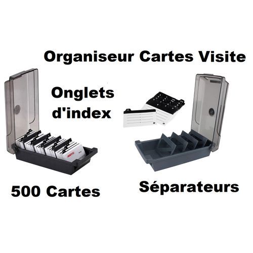 Organiseur De Cartes De Visite Avec Séparateurs Et Onglets D'index