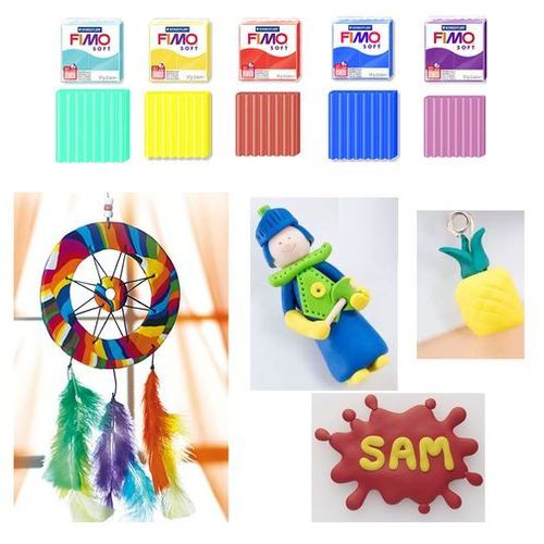 Lot 5 Fimo Soft Set 4 pâte À Modeler À Cuire Au Four 