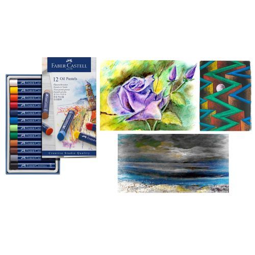 Faber Castell Boite 12 Pastels À Lhuile Studio,haute Intensité & Brillance,qualité Supérieure