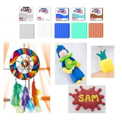 Lot 5 Pâtes Fimo Soft Set 3 – Pâte À Modeler À Cuire Au Four 