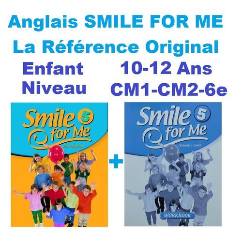 Pack Anglais Smile For Me 5,manuel + Activité Cm1-cm2-6e