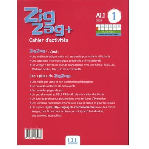 CCahier D’activités Zigzag A1.1 + Jeux Et Entraînement Delf Prim Niveau Débutant