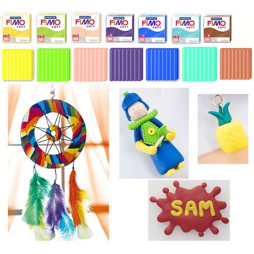 Lot De 7 Pains Fimo Soft Set 2 Pâte À Modeler À Cuire Au Four Toutes Réalisations