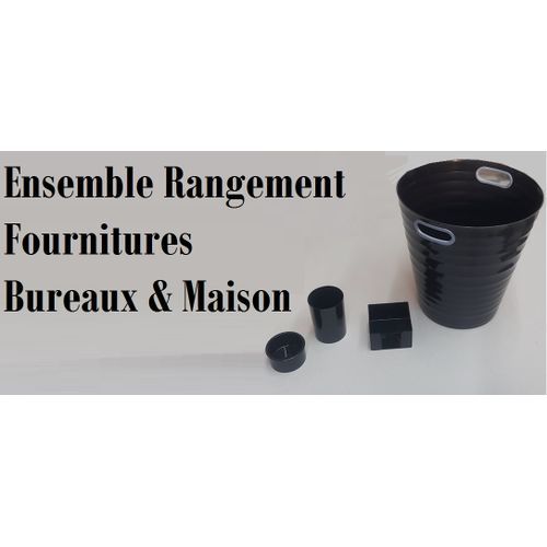 Set Rangement Fournitures PVC 4 Pièces – Bureau et Maison Souple Élégant