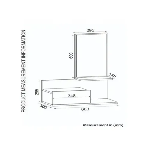 Coiffeuse D'entrée Suspendue Avec Miroir Blanc