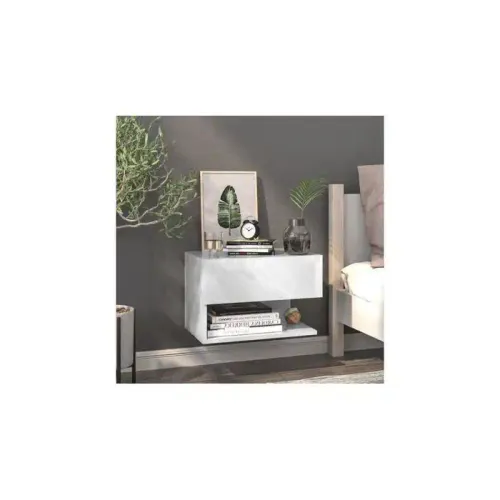 Lot De 2 Tables De Chevet Murales - Tables De Nuit Suspendues 