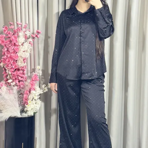 Ensemble Noir À Strass