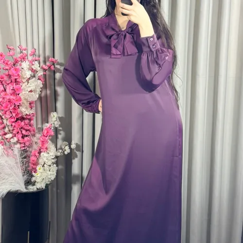 Robe Longue En Mauve