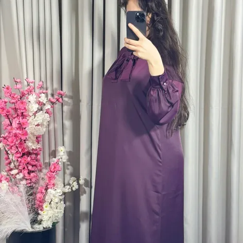 Robe Longue En Mauve