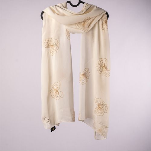 Châle Indo brodé strass uni
