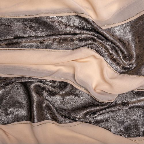 Châle patchwork Indo SK6387 foil strass uni