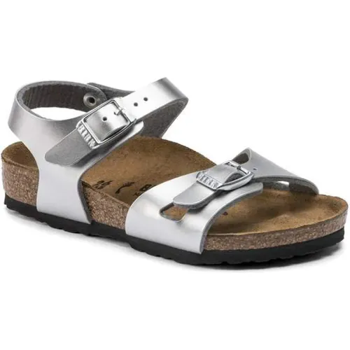 Rio Kids Birko-flor Electric Metallic Silver Narrow
