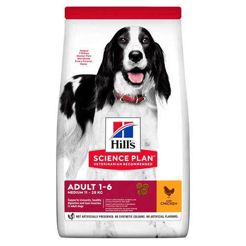 Croquettes Hills Pour Chien Adulte Taille Moyenne Au Poulet