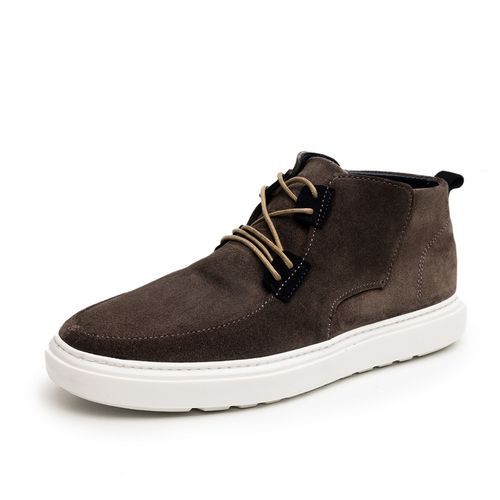 Baskets Montantes En Cuir Daim