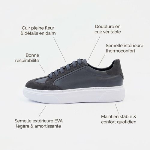 Durbano Profondo 204 : Espadrille En Cuir Homme Gris