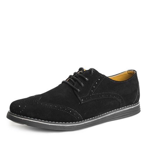 Chaussures Derby Brogue En Cuir Daim 