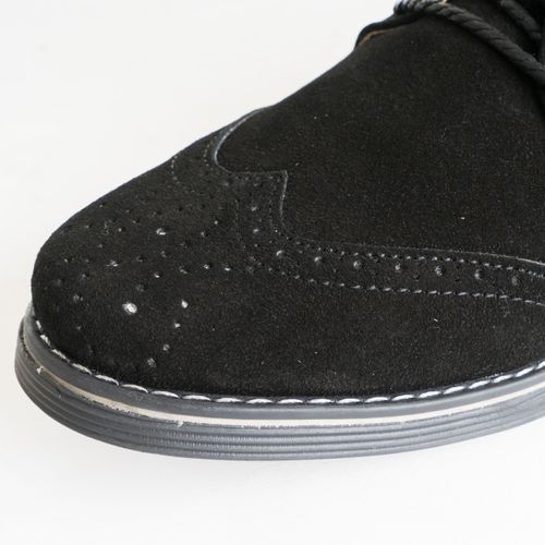 Chaussures Derby Brogue En Cuir Daim 