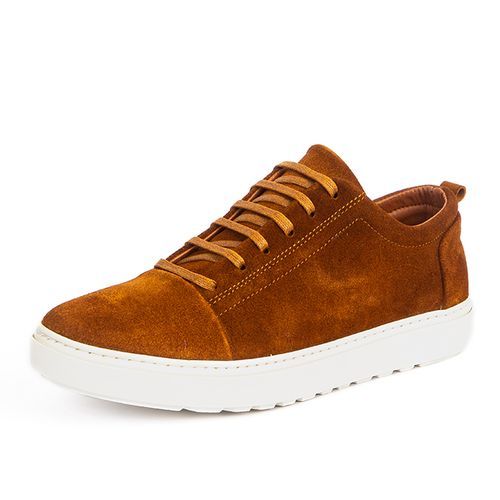 Baskets Basses En Cuir Daim 