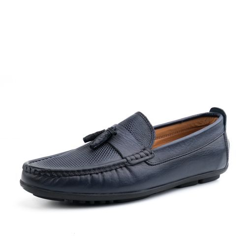 Mocassins En Cuir Avec Glands 