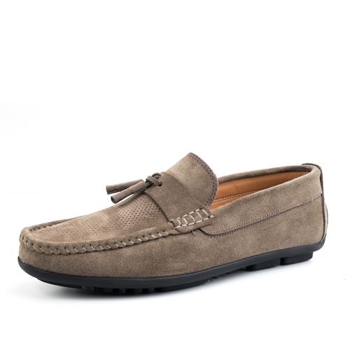 Mocassins En Cuir Daim Avec Glands