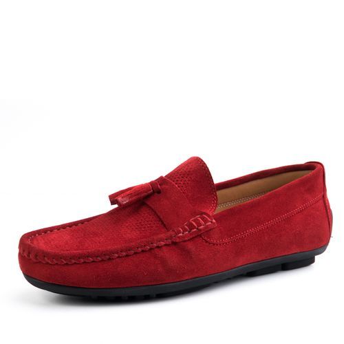 Mocassins En Cuir Daim Avec Glands