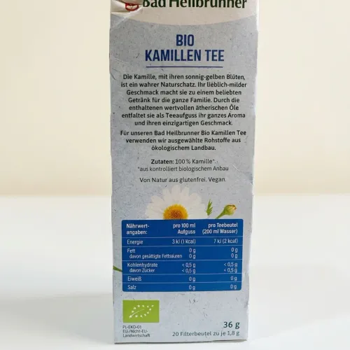 Infusion Camomille Bio (goût Doux) – 20 Sachets 