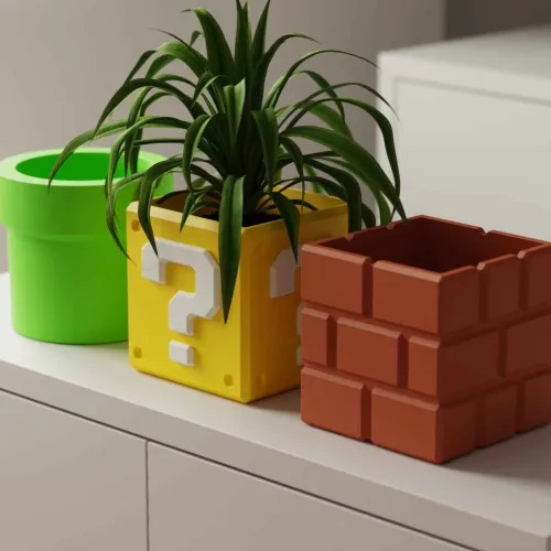Set De 3 Mini Pots Décoratifs Nintendo Super Mario