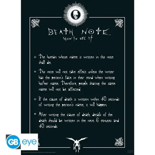 Set 2 Posters Death Note Light & Death Note