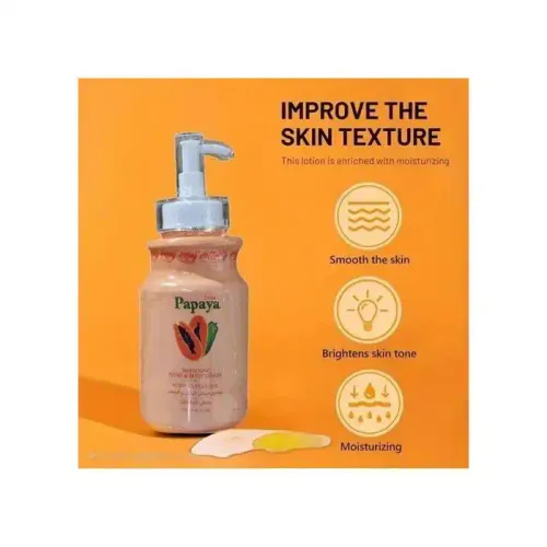 Lotion Éclaircissante - Papaye & Acide Glycolique - Hydratante - Pour Tous Types De Peau