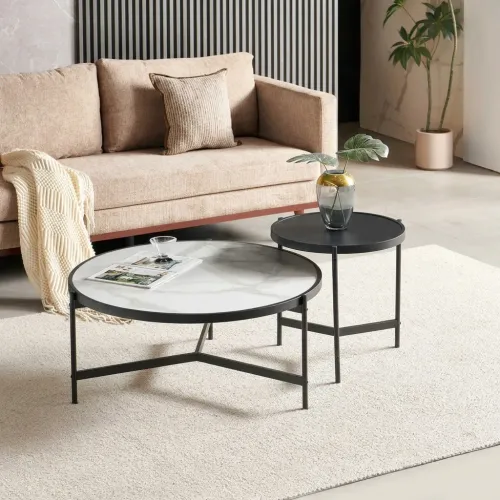 Arthur Set De 2 Tables Basses 90 / 50 Cm