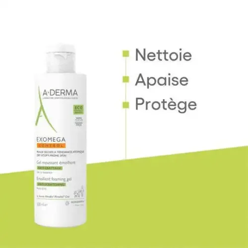Exomega Control Gel Moussant Émollient Anti-grattage 