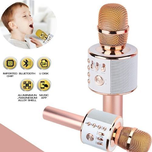 Magique Microphone Et Hauparleur Karaoké Bleutooth Sans Fil 4 En 1 