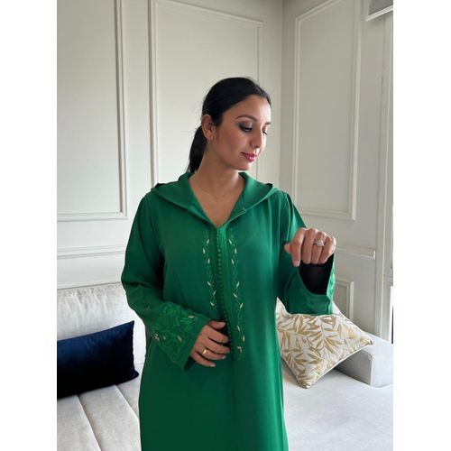Jellaba Verte Avec Broderie