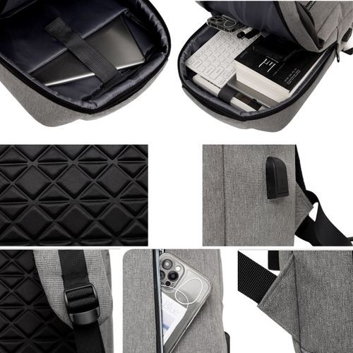 Sac À Dos Multifonction Avec Port Usb, Idéal Pour Ordinateur Portable 15,6pouces