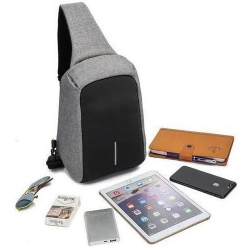 Sac De Poitrine Antivol Étanche À Bandoulière Multi-poches