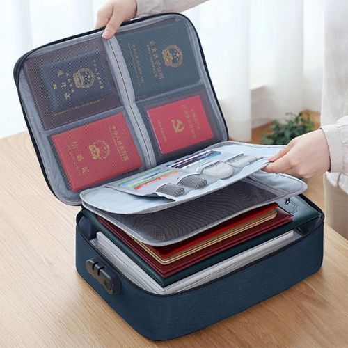 Sac Rangement Documents Multicouche, Serrure Organisateur Certificat, Passeport