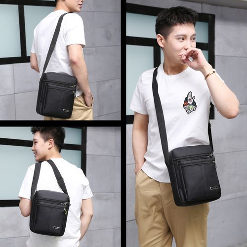 Sac Bandoulière Homme Multifonction Avec Plusieurs Compartiments Zippés .